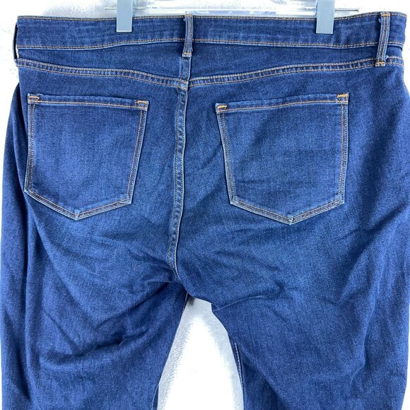 Old Navy Power Slim Straight Jeans Mid Rise Stretch Womens Blue Size 16 Short - Picture 4 of 12